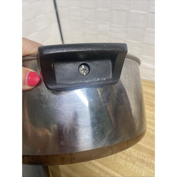 Revere Ware 4 1/2 Qt Copper Clad Stainless Steel Stock Pot Pan With Lid - Picture 7 of 8